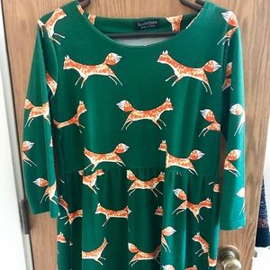 Cute Fox 🦊 Boatneck dress